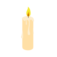 A lit candle. Wax candle png