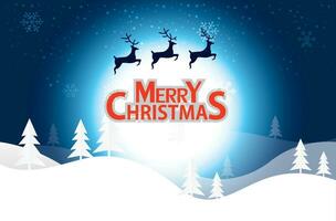 Merry Christmas and Happy New Year, greeting card design, Advertising with winter composition on background, vector