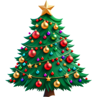 AI generated Colorful Christmas tree. AI Generative png