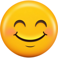 ai generato leggermente sorridente viso emoticon. ai generativo png