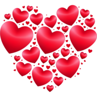 AI generated Valentine day hearts. AI Generative png