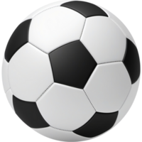 AI generated Black and white soccer ball. AI Generative png