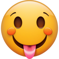 ai gerado face com língua emoji. ai generativo png