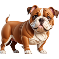 AI generated Realistic Brown Bull Dog. AI Generative png