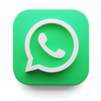 Whatsapp bate-papo aplicativo logotipo dentro grande sur estilo 3d render ícone Projeto conceito elemento isolado transparente fundo png