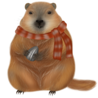 Groundhog Day, perfect for celebrating both winter and the impending arrival of spring. Ready to predict the seasons with charm, whether amidst the cold or as the leaves begin to flourish. png