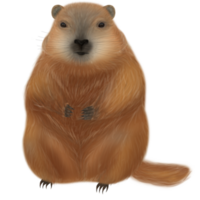 groundhog dag, perfect voor vieren beide winter en de dreigend aankomst van de lente. klaar naar voorspellen de seizoenen met charme, of temidden van de verkoudheid of net zo de bladeren beginnen naar floreren. png