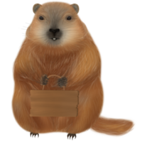 Groundhog Day, perfect for celebrating both winter and the impending arrival of spring. Ready to predict the seasons with charm, whether amidst the cold or as the leaves begin to flourish. png