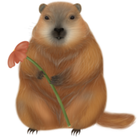 Groundhog Day, perfect for celebrating both winter and the impending arrival of spring. Ready to predict the seasons with charm, whether amidst the cold or as the leaves begin to flourish. png