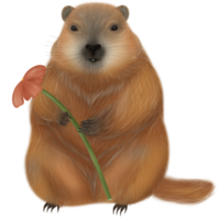 marmota día, Perfecto para celebrando ambos invierno y el inminente llegada de primavera. Listo a predecir el estaciones con encanto, ya sea en medio de el frío o como el hojas empezar a florecer. png