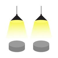 relámpago lámpara amarillo ilustración vector