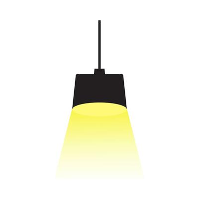 lightning lamp yellow illustration