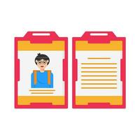 id card front and back view illustration vector