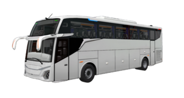 ai generiert kommerziell Tourist Bus Attrappe, Lehrmodell, Simulation, isoliert auf transparent Hintergrund png