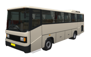 AI generated Comercial Tourist Bus Mockup, isolated on transparent background png