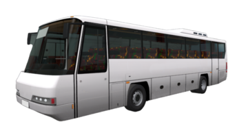 ai generiert kommerziell Tourist Bus Attrappe, Lehrmodell, Simulation, isoliert auf transparent Hintergrund png