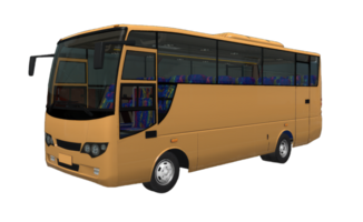 ai generiert kommerziell Tourist Bus Attrappe, Lehrmodell, Simulation, isoliert auf transparent Hintergrund png