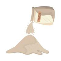 flour with packaging   illustration vector
