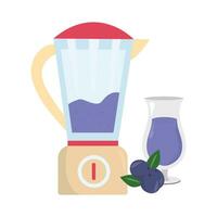 grape juice in blender illustration vector