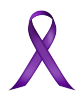 ai généré illustration de violet ruban pour soutien monde cancer journée png