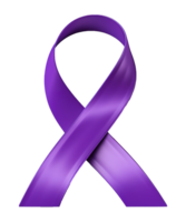 ai généré illustration de violet ruban pour soutien monde cancer journée png