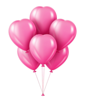 AI generated illustration of colorful balloon with love shape for happy valentine's day png