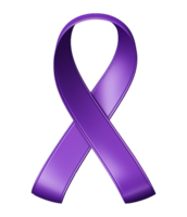 ai generado ilustración de púrpura cinta para apoyo mundo cáncer día png
