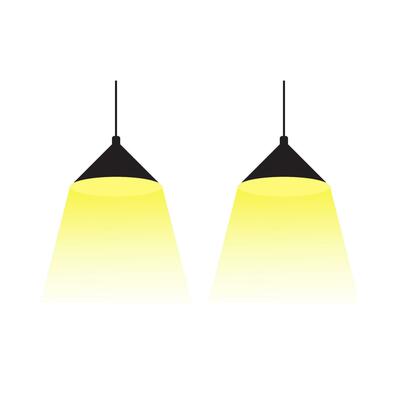 lightning lamp yellow illustration