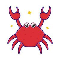 crab animal  illustration vector