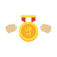 clap with medal competition illustration vector