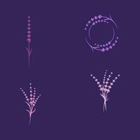 ilustración de icono de vector de flor de lavanda