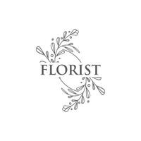 diseño de icono de vector de floristería de belleza