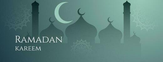 ramadan kareem background in flat style. islamic banner design. vector illustration