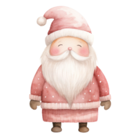 AI generated Cute Pink Santa Claus Watercolor Clipart Illustration for Holiday Delight, Generative Ai png