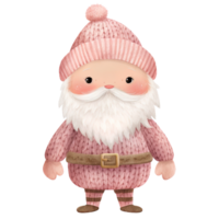 AI generated Cute Pink Santa Claus Watercolor Clipart Illustration for Holiday Delight, Generative Ai png