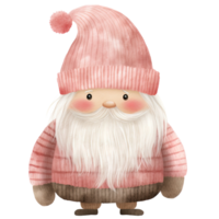 AI generated Cute Pink Santa Claus Watercolor Clipart Illustration for Holiday Delight, Generative Ai png