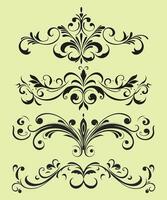 Dividers ornamental collection in hand drawn style elements vector