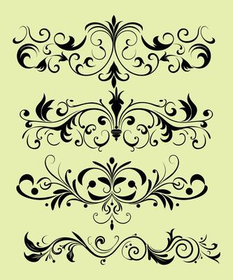 Dividers ornamental collection in hand drawn style elements