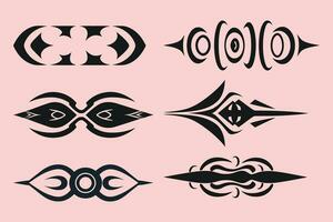 plano tribal tatuaje fronteras elemento vector
