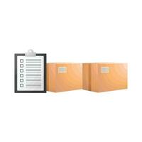 box with document illustration vector