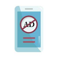 no ads in mobile phone illustration vector