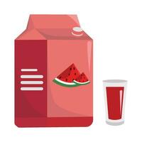 watermelon juice illustration vector