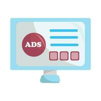 ads in computer illustration vector