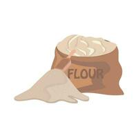 flour bag illustration vector