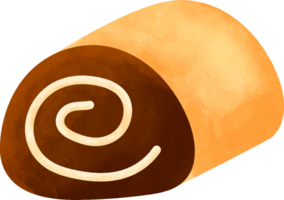 aquarelle Chocolat gâteau illustration png