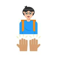 person with clap congratulation illustration vector