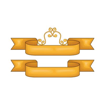 ribbon banner gold illustration