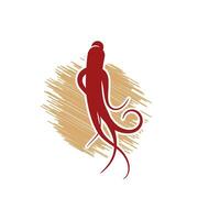 ilustración de icono de vector de ginseng