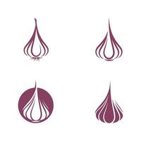 Garlic vector icon illustration design