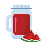 watermelon juice illustration vector